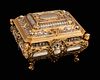 A French Gold and Silver Plated Music Box
Height 5 3/4 x length 8 x depth 7 inches.
