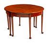 A Queen Anne Style Mahogany Oval Dining Table
Height 28 1/2 x length 88 x width 43 inches.