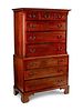 A George III Mahogany Chest on Chest
Height 69 x width 42 x depth 20 1/2 inches.
