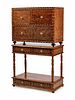 An Anglo-Indian Bone-Inlaid Cabinet on Stand
Height 61 1/2 x width 37 x depth 19 1/2 inches.