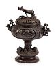 A Japanese Bronze Incense Burner 
Height 18 x width 16 x depth 11 inches.