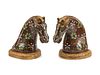 A Pair of Chinese Cloisonne Horse Heads
Height 14 1/2 x width 9 x depth 15 inches.