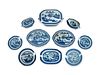 An Assembled Chinese Export Blue and White Porcelain Part Dinner Service