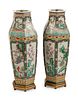 A Monumental Pair of Chinese Porcelain Hexagonal Vases
Height 37 x width 13 x depth 13 inches.