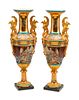 A Pair of Paris Gilt-Decorated Porcelain Vases
Height 24 1/2 x width 8 1/2 x depth 7 inches.