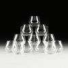 A SET OF TWELVE TIFFANY & CO. ELSA PERETTI DESIGNED THUMB PRINT WINE GLASSES, SPANISH, MODERN,