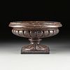 A BROWN MARBLE TAZZA URN, SPANISH, EARLY/MID 20TH CENTURY, 
