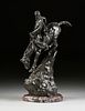 after FREDERIC REMINGTON (American 1861-1909) A BRONZE SCULPTURE, "The Mountain Man," 