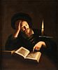attributed to TROPHIME BIGOT (French 1579-1650) A PAINTING, "The Artist Studying by Candlelight,"