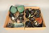 Tray lot of 12 fly reel spools mostly Orvis, 2 bait casting reels and 2 Pfluegers, Embassy 80 Cortland and a red start. Estate of Michael Coe, PhD, Ne