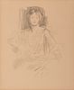 JOHN SINGER SARGENT, (American, 1856-1925), Preparatory Sketch: Grace Elvina, Marchioness Curzon of Kedleston, 1924, pencil on paper, sheet: 10 3/4 x 