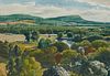 OGDEN MINTON PLEISSNER, (American, 1905-1983), Summer Landscape, watercolor, sight: 9 x 13 in., frame: 17 x 21 in.