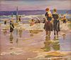 SUSAN MILLER CHASE, (American 1868-1948), Coney Island, oil on board, 10 x 12 in., frame: 16 3/8 x 17 1/4 in.
