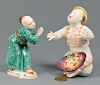 2 Porcelain Chinoiserie Figures inc. Meissen