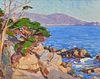 ALDRO THOMPSON HIBBARD, (American, 1886-1972), Carmel Coast, oil on canvas on board, 14 x 18 in., frame: 21 1/2 x 25 1/4 in.