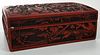 Large Chinese Carved Cinnabar Box