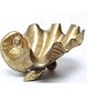 Shell Motif Footed Solid Brass Bowl, Vintage