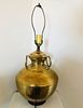 Mid-Century Brass Urn Lamp with Hoop Handles