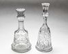 Lead Crystal Bell-Form Cut Decanters, 2, Vintage