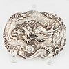 Chinese or Japanese Silver Dragon Brooch