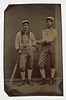 Tintype 2 Baseball Players in Uniform