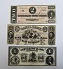 Three Confederate Currency Notes