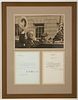 Franklin D.  Roosevelt Photograph w/ 2 Letters