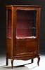 French Louis XV Style Carved Cherry Vitrine, 20th c
