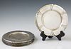 Set of Six Sterling Silver Art Deco Bread and Butter Plates, c. 1931, by Gorham, Durgin, with scalloped relief rims, engraved, "GLL,...