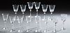 Fourteen French Crystal Wine Glasses, 20th c