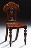 French Louis XVI Style Walnut Hall Chair, 19th c