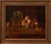 Joseph Henry Boston (1860-1954, American), "Still Life with Peaches," early 20th c., oil on canvas, signed upper right, presented in...