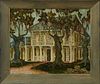 Joyce Seely, "Louisiana Plantation House," 1963, oil on canvas, signed lower right and verso, presented in a wide polychromed frame,...