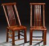 Pair of Chinese Bamboo Side Chairs, 20th c