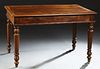 French Provincial Louis Philippe Carved Walnut Writing Table, 19th c