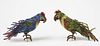 Two Victorian Beaded Parrots