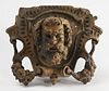 Early Carved Wood Head of Bacchus