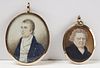 Two Early Portraits in Gold Pendants