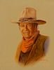 Lee Young, portrait of John Wayne