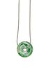 14K White Gold Necklace with Jadeite Disc