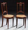 Pair of Louis XVI Style Carved Mahogany Side Chairs, 19th c