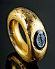 Roman 22K+ Gold, Bronze, & Onyx Intaglio Ring, Fortuna