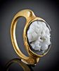Published Roman 22K+ Gold Ring w/ Agate Cameo