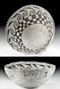 Mimbres Black-on-White Pottery Bowl w/ Spirals