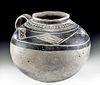 Anasazi Kayenta Black on White Pottery Jar