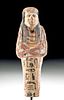 Egyptian Polychrome Ushabti for Wab Priest of Amun