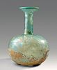 Large Gorgeous Roman Glass Bulbous Flask