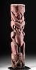 Rare 19th C. Maori Wooden Tekoteko (Carved Figure)