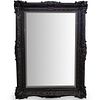 Palace Sized Black Lacquered Framed Mirror