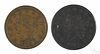 Large cent, 1849, F-VF, together with an 1817 large cent, VG.